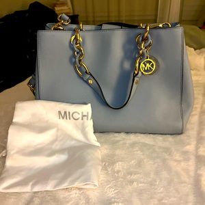Michael Kors bag, light blue, medium size .